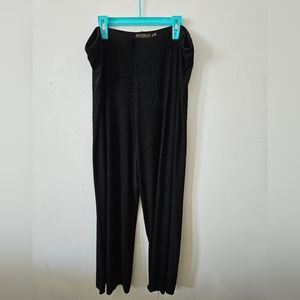 Picadilly fashions Pleated wide leg Black Trousers Pants size PXL